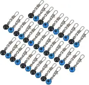 Garneck 100pcs Fishing Sinkers Quick Connect Space Bean Connectors for Rotation - Durable Stainless Steel Fishing Tackle Accessories