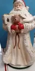 NEW IN BOX, NEVER USED - SPODE Christmas Tree 16.5" Santa White Cookie Jar