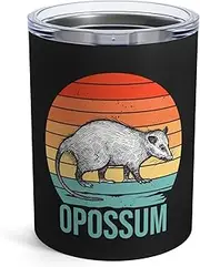 Teegarb Letter Blanket Vintage Opossums Enthusiasts Environmentalist Illustration Retro Possums Devotee Conservationist Graphic Pun Tumbler 10oz 10oz