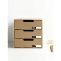 在飛比找ETMall東森購物網優惠-聚可愛 紙質桌面收納盒抽屜式辦公桌收納盒創意DIY日式文件整