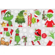 Christmas Decorations Indoor Window Clings, Cute Grinch Window Stickers Decals for Kids Home School Office Winter Decor