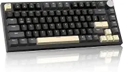 LexonElec x ATTACK SHARK K85 Rapid Trigger Mechanical Keyboard, Magnetic Switch, LIGHTSYNC RGB Backlit, Cloud Driver, Wired Hot-swap TKL Gaming Keyboard with Knob Control for Win/Mac - StarBlack
