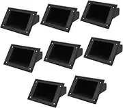 JEWEDECO 8pcs Removable Speaker Handle Stylish Black Finish for Stage Speakers Tool Boxes and Drawer Replacement Versatile Side Handles for Enhanced Usability