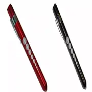 Professional Medical Pen Light & Pupil Gauge Pocket Torch w/Scale - Black or Red