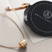 Boxed Timeless Radiance Necklace and Bangle Set with Natural Diamond