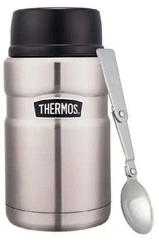 THERMOS 膳魔師SK3021-SBK 不鏽鋼色 真空保溫食物罐(燜燒罐)悶燒杯悶燒罐 附摺疊湯匙 超取 面交