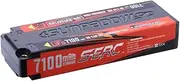 SUNPADOW 7.4V 2S Lipo Battery 70C 7100mAh Hard Case with 4mm Bullet for RC Vehicles Car Truck Tank Boat Truggy Buggy Racing Hobby