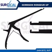 Kerrison Rongeurs Black color 7" Shaft 3mm Bite Size 90Â° Up Angle German Grade