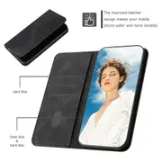 S20 Case PU Leather Flip Cover Magnetic Closure Wallet Card Slots Stand Case - Black