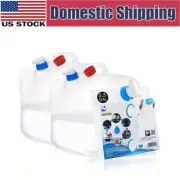 2pcs Collapsible Water Container with Spigot 10 Gallon Camping Water Storage Jug