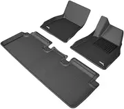 3D MAXpider All-Weather Floor Mats for Tesla Model S 2020-2024+ Custom Fit Car Floor Liners, Kagu Series (1st & 2nd Row)