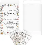 Fumete Baby Shower Seed Packet Self Adhesive Kraft Seed Envelopes Small Parts Storage Packets Mini Kraft Seed Packets Retro Paper Seed Storage Seed Organizer for Party, No Seeds (Cute)