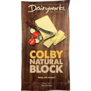 Dairyworks Colby Natural Cheese Block 500g