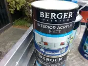 BERGER BY DULUX 4 LITRE INTERIOR WASHABLE MATT ACRYLIC WHITE colour paint