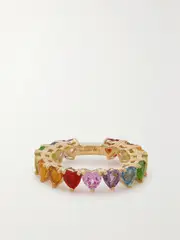 [Yvonne Léon] Yvonne Léon - Mini Alliance 9-karat Gold Multi-stone Ring - 6 6 Gold