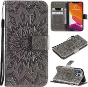 MojieRy Phone Cover Wallet Folio Case for Samsung Galaxy A70, Premium PU Leather Slim Fit Cover for Galaxy A70, 2 Card Slots, Strongly fit, Gray