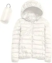 [Generic] Hoodie Women Women Warm Lightweight Jacket Hooded Windproof Winter Coat with Recycled Insulation Winter Slim Short Hooded Warm White Duck Down Coat Outerwear Maternity Hoodie