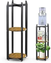 Water Dispenser Floor Stand, STLOVe 34" Glass Beverage Dispenser Stand, 3 Tier Corner Display Rack, Corner Shelf, As Plant Stand, hold Kettles, Coffee Maker, Water Purifier for Kitchen, Living Room