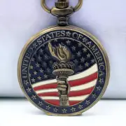 America Pocket Watch NEW Statue of Liberty Patriotic Democrat Republican Gift