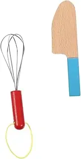 Hohopeti 2pcs Kitchenware with Play House Cutter and Whisk Safe Educational Plaything for Smooth Burr Pretend Cooking Tools for Parent Interaction and Creative Fun