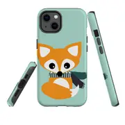 For Apple iPhone 13 Case, Armour Back Cover, Cute Brown Fox