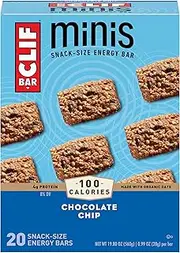CLIF BAR - Mini Energy Bars - Chocolate Chip - (0.99 Ounce Snack Bars, 20 Count)