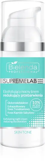 Bielenda Professional Supremelab Skin Tone Night Exfoliating Cream for Hyperpigmented Skin 50ml