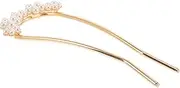 FOMIYES U Shape Hair Fork Girls Hair Pin French Hair Bun Stick Pearl Hair Pin Updo Hair Accessory Chignon Pin