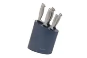 STANLEY ROGERS METALLIC BALTIC BLUE 6 PIECE KNIFE BLOCK SET