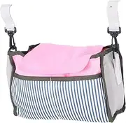 Beatifufu Nylon Stroller Organizer Bag Waterproof Large Pocket for Diapers Toys Cup