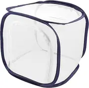DRESSOOS Foldable Mesh Insect Habitat Cage Portable Butterfly Enclosure with Side Opening Door Breathable Mesh Panels for Exploration Random Edge Color