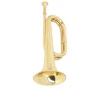 C Key Spanish Bugle Brass Cavalry Trumpet Blowing Pipe Instrument 11cm Diame HR6