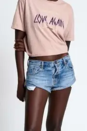 NEW OneTeaspoon ONETEASPOON Womens Hollywood Low Waist Bandit Denim Short