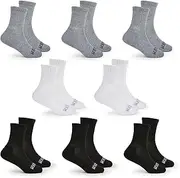 [Fruit of the Loom] Boys Crew Socks, 8 Pairs - Cushioned, Breathable, Athletic Long Socks for Boys (Toddler/Little/Big Boys)