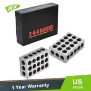 New 1 Matched Pair 2-4-6 Blocks 23 Holes .0002" Machinist Precision 246 Jig