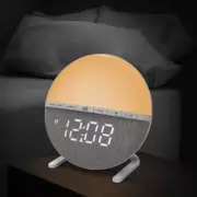 Wake-up Light Sunrise Alarm Clock LED 9 Colors Snooze Clock Bedside Night Lamp
