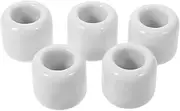 Alipis Taper Candle Holder Chime Candle Holder, 5pcs Small Candle Holders Ceramic Candle Holder Tealight Cup for Rituals Spell Altar Witchcraft Wiccan Supplies, White