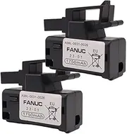 2-Pcs A98L-0031-0026 3V 1750mAh PLC Non-Rechargeable Lithium Battery for FANUC A02B-0309-K102 PN FANUC A98L-0031-0026 CNC Machine controler Battery (3 Volt, 1.75 Ah, Non-rechargrable)