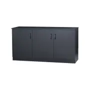 Cairo Large Wooden 3-Door Sideboard Buffet Unit Storage Cabinet Black Oak