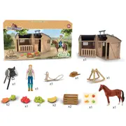 Collecta Rider Horse and Stable with Accessories