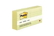 Post-It Lined Notes Canary Yellow 76 x 76mm 6-Pack 7100243062