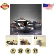 8-Piece Nonstick Ceramic Cookware Set - Induction, Gas, Electric Compatible