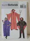 Butterick 4259 Vampire Devil Fortune Teller Costume Sewing Pattern Size XS, S, M