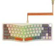 AKS068 65% Wireless Mechanical Gaming Keyboard with Coiled Cable, 68-Key Alic...