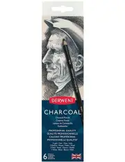 [Derwent] Professional Artist Charcoal Drawing, Colouring, Art Pencils with Tin Pack Of 6