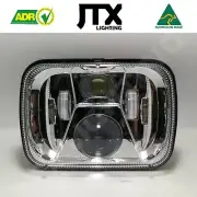 1 Pair Chrome LED JTX Headlights, 5x7, no halo, suits MK Triton (for: Mitsubishi)