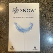 Snow Teeth Whitening Kit LED Light 6 Month Supply 75 Treatments FACTORY SEALED