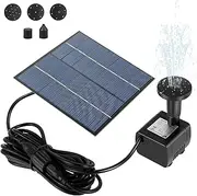 Solar Fountain Pump with 8 Nozzles,Solar Water Features for Garden, 1.4W Solar Powered Water Fountain Solar Fountain Water Feature Pump Kit for Bird Bath,Small Ponds,Fish Tank,Pool