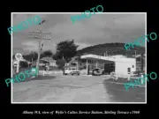 OLD POSTCARD SIZE PHOTO OF ALBANY WA THE CALTEX OIL SERVICE STATION c1960
