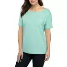 NEW EILEEN FISHER GREEN ORGANIC JERSEY COTTON OVER SIZE TOP BLOUSE SIZE M